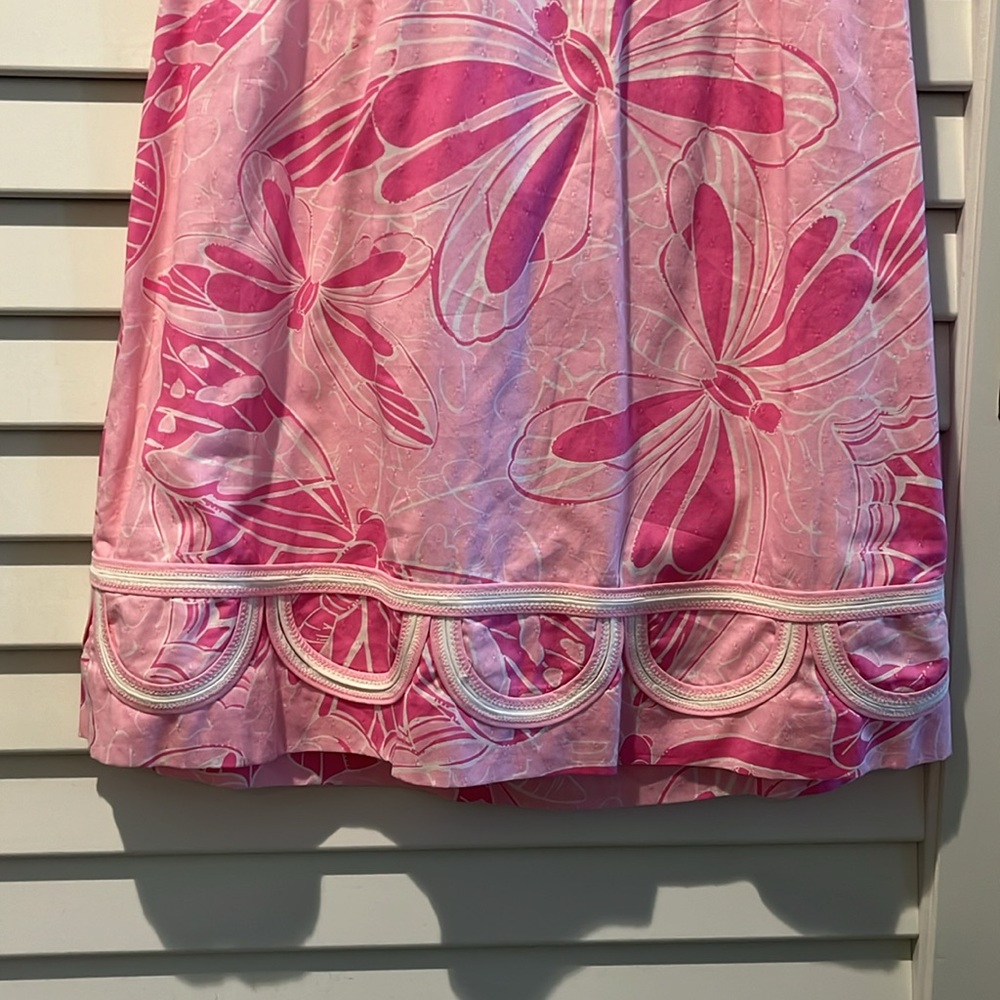 LILLY PULITZER. Pink and white Halter summer dress. Size 2 - Picture 3 of 5